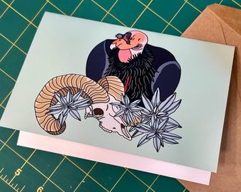 California Condor Bird Greeting Card Blank Inside