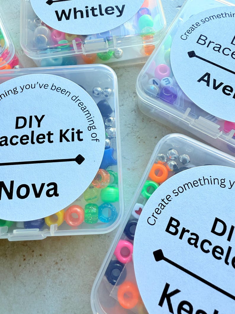 DIY Bracelet Kits for Kids Mermaid Themed Birthday Party Favors Children's Craft Kits Creative Activity Pack Fun Party Project Ideas bild 10