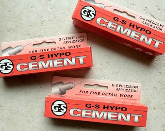 G-S Hypo Cement with Precision Applicator 9ml 1/3 Fl oz Jewelry Making Bead stringing Findings Watch Crystals Plastic Glass Metal Craft