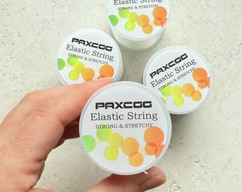 Flat Elastic Cord for Bracelet Making Supplies for Jewelry Making String Diy Craft Beading Thread White Stretchy Material Strong Knot Paxcoo