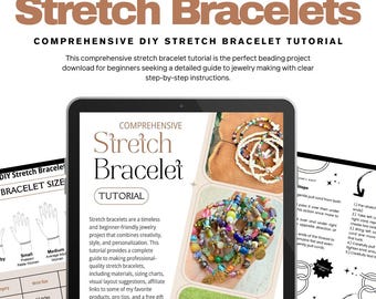 Stretch Bracelet Tutorial Beading Project Download Beginner Guide Jewelry Making Instruction Step-By-Step Craft Supply Resource Digital Bead