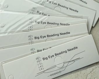 Big Eye Needle Threading Tool Jewelry Making Beaded Craft Supply Stainless Steel Collapsible Easy Beadwork Projects Fine Gauge Metal