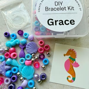 DIY Bracelet Kits for Kids Mermaid Themed Birthday Party Favors Children's Craft Kits Creative Activity Pack Fun Party Project Ideas