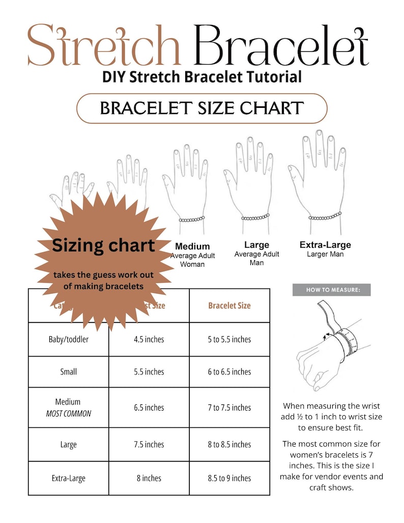 Beading Instruction Guide Stretch Bracelet Tutorial Digital Download PDF Format Complete Project Resource Beginner Friendly Steps Jewelry Making Techniques Materials List Supply Information Bead Number Chart Size Guide Knot Tying Method