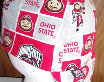 Ohio State Buckeyes Hat, Handmade Hard Hat Liner, Welder, Pipe Fitter
