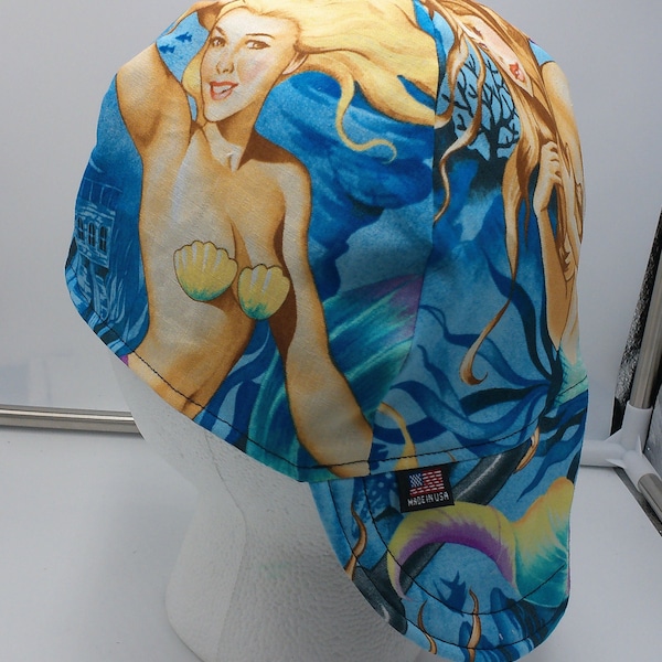 Vintage Pin Ups #2:  10 Designs Handmade 100% Cotton, 4 panel Hard Hat liner, Welding  Biker Hat