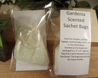 Gardenia Scented Sachets - 12 Pack, Long-Lasting Home Fragrance Sachet Bags, Large Fresh-Scented Packets, Sachets For Drawers And Closets