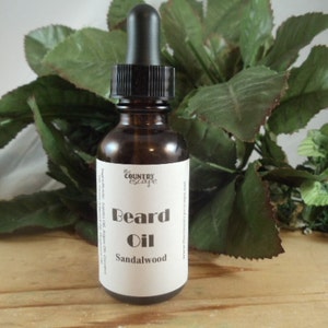 Beard Conditioner Oil -  1oz Glass Bottle w/Dropper - Jojoba Oil - Argan Oil