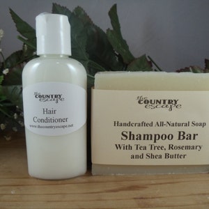Special Offer-  Shampoo Bar & Hair Conditioner - Handcrafted - Organic - Vegan - Natural- Paraben Free