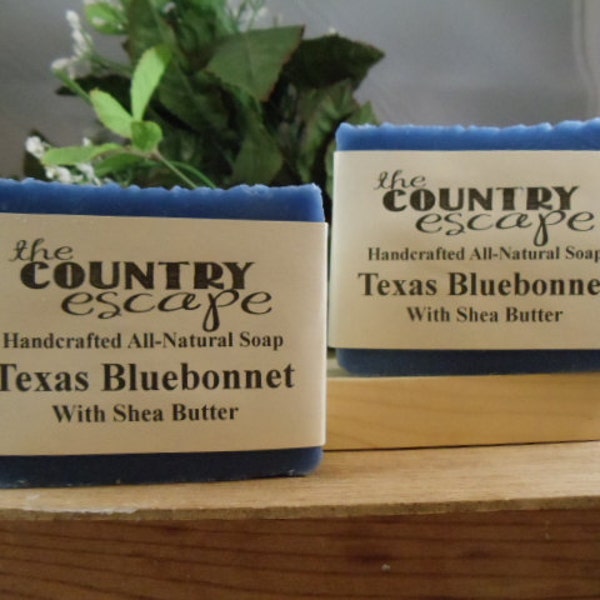 Texas Bluebonnet Bath Soap -Gentle & Moisturizing - Great Lather - Handcrafted - Organic - Vegan - Natural Soap - Paraben Free