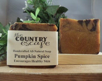 Pumpkin Spice Bath Soap -Great Facial Soap -Gentle & Moisturizing-Great Lather - Handcrafted - Organic - Vegan - Natural Soap - Paraben Free