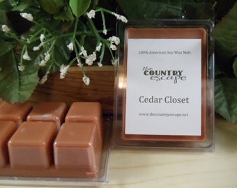 Cedar Closet Scented 100% Soy Wax Melt - Classic Cedar -Triple Scented