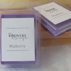 Mulberry Scented 100% Soy Wax Melt - Succulent Berries - Maximum Scented
