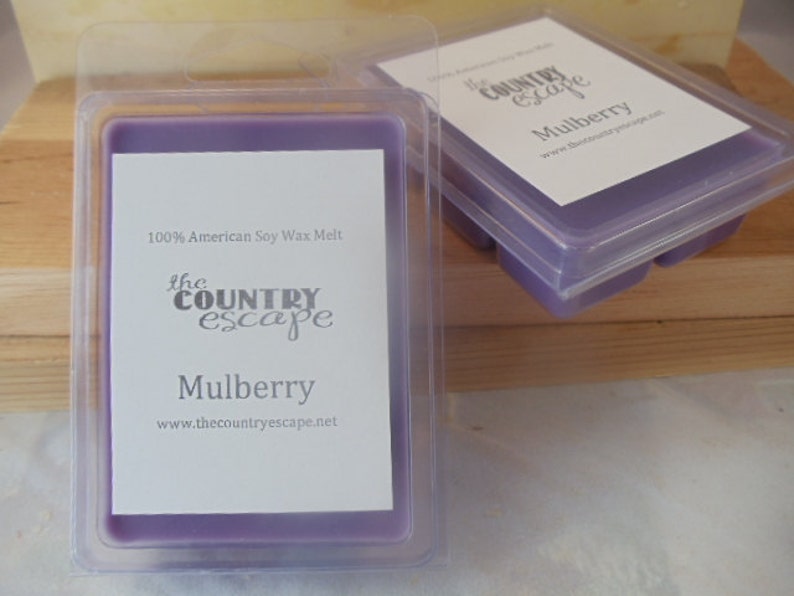 Mulberry Scented 100% Soy Wax Melt Succulent Berries Maximum Scented image 1