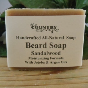 Beard Soap Pick Your Scent Moisturizing Formula Made with Jojoba and Argan Oils Organic Vegan Organic image 1