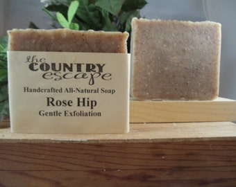 Rose Hip Soap -Handmade Soap  - Handcrafted - Gentle & Moisturizing-All Natural Vegan -Naturally Scented - Paraben Free