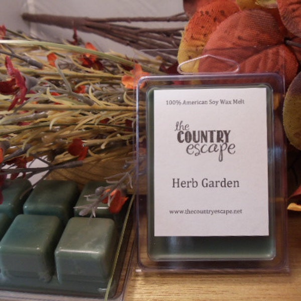 Herb Garden Scented 100% Soy Wax Melt - A Fresh Herbal Infusion- Maximum Scented