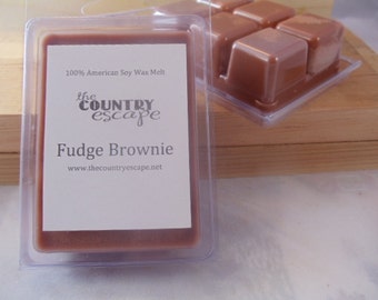 Fudge Brownie Scented 100% Soy Wax Clamshell Melt - Rich Chocolate Scent - Maximum Scented