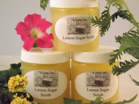 Lemon Sugar Scrub- Avocado Oil- Essential Oils- Exfoliation and Hydration