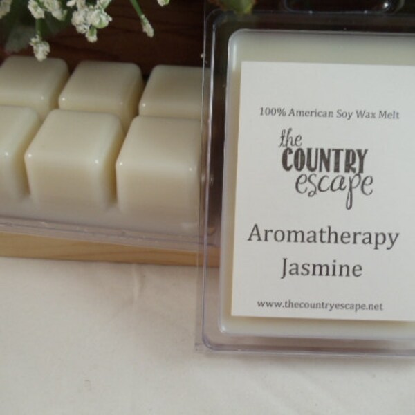 Jasmine Essential Oil Scented Soy Wax Candle Melt- Maximum Scented