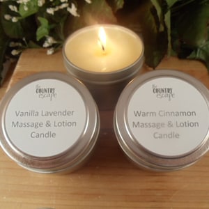Relaxing Massage and Lotion Candles w/ Jojoba Oil Shea & image 3