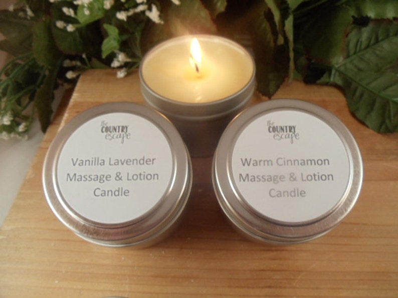 Relaxing Massage and Lotion Candles w/ Jojoba Oil Shea & image 3