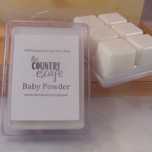 Baby Powder Scented 100% Soy Wax Clamshell Melt - Pure Clean Scent -Maximum Scented