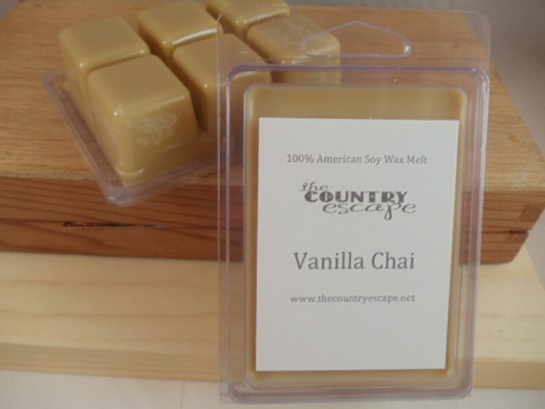 Vanilla Chai Scented 100/% Soy Wax Melt Tart Triple Scented Warm and Relaxing