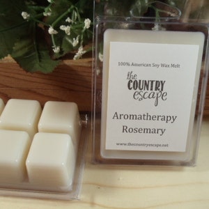 Rosemary Essential Oil Scented Soy Wax Candle Melt- Maximum Scented