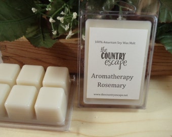 Rosemary Essential Oil Scented Soy Wax Candle Melt- Maximum Scented