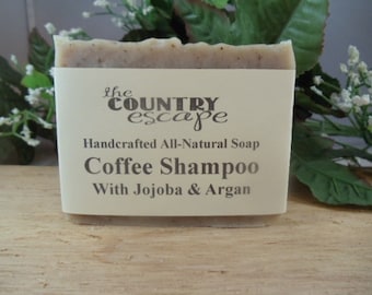 Coffee Shampoo Bar - Great Lather - Handcrafted - Organic - Vegan - Natural Soap - Paraben Free