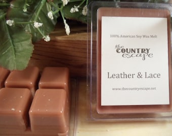 Leather and Lace Scented 100% Soy Wax Melt - Luxurious and Soft- Maximum Scented