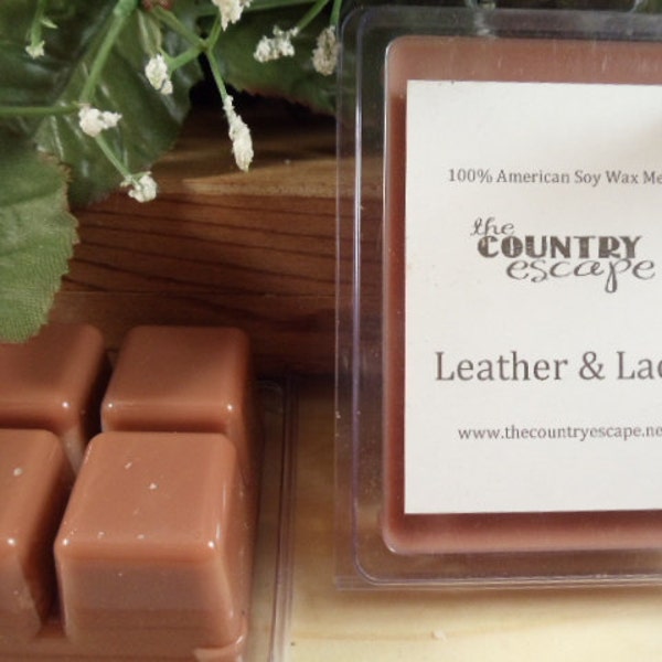 Leather and Lace Scented 100% Soy Wax Melt - Luxurious and Soft- Maximum Scented