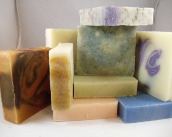 Your Choice -Mix and Match 2 Soap Bars - Great Lather - Handcrafted - Organic - Vegan - Natural Soap - Paraben Free