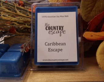 Caribbean Escape Scented 100% Soy Wax Melt - Tropical Coconut - Maximum Scented