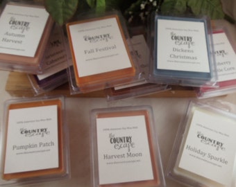 3 Six Packs Wax Melts - Choose from 200+ Scents -100% American Soy- Maximum Scented
