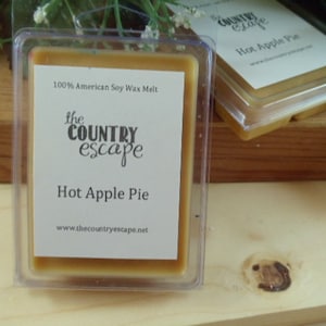 Hot Apple Pie Scented 100% Soy Wax Clamshell Melt - A Perfect Kitchen Scent -Maximum Scented