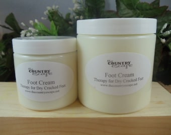 Foot Cream- Intense Foot Therapy- Soothes and Comforts Dry Achy Cracked Feet with Peppermint, Tea Tree Essential Oils