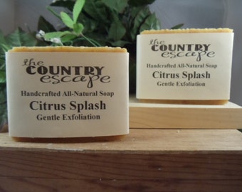 Citrus Splash Bath Soap -Gentle Moisturizing - Great Lather - Handcrafted - Organic - Vegan - Natural Soap - Paraben Free