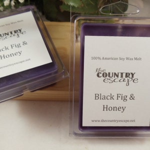 Black Fig and Honey Scented 100% Soy Wax Melt - Aromatic and Refreshing Scent- Maximum Scented