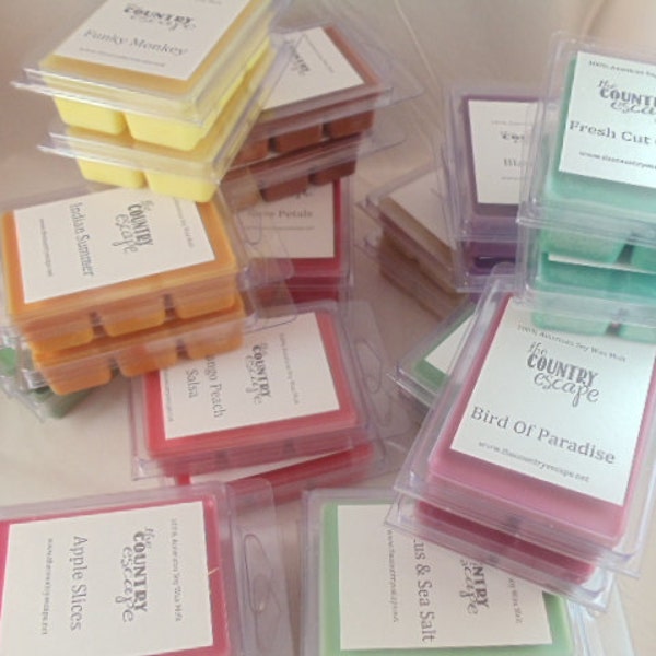 SPECIAL OFFER -NEW Scents Available -Introductory Pricing -Soy Wax Clamshell Melt Tarts- Maximum Scented