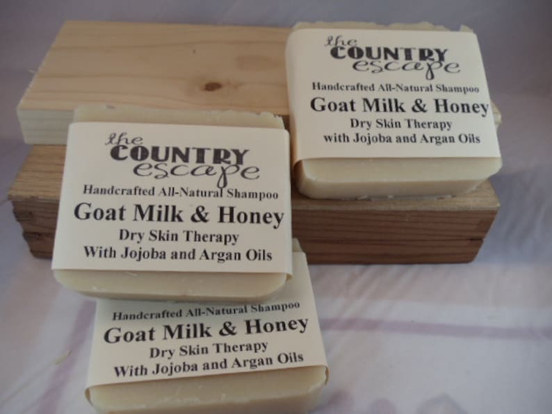 Goat Milk, Oatmeal and Honey Soap Gentle & Moisturizing Great Lather Handcrafted Organic Vegan Natural Soap Paraben Free image 1