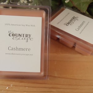 Cashmere Scented 100% Soy Wax Melt -Warm and Musky- Maximum Scented