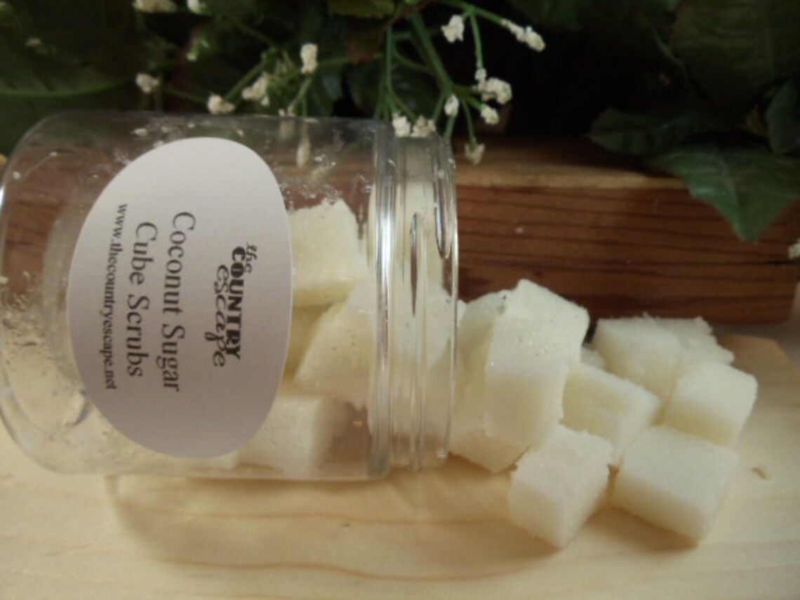 Coconut Sugar Cube Scrubs with Jojoba Oil Gentle Exfoliation Etsy