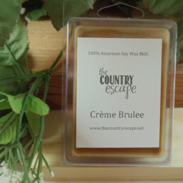 Creme Brulee 100% Soy Wax Melt - Delicious and Rich -Maximum Scented