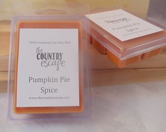 Pumpkin Pie Spice Scented 100% Soy Wax Melt - Rich Spicy Scent - Maximum Scented