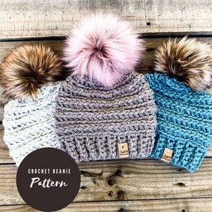 Super Bulky Crochet Beanie Pattern - Chunky Crochet Beanie Pattern- Beginner Crochet Pattern - Crochet Beanie Pattern - Crochet Hat Pattern