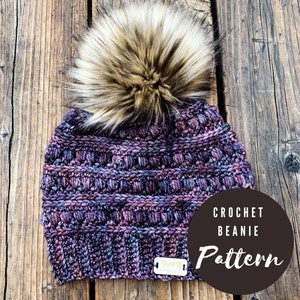 Beanie Crochet Pattern - Crochet Pattern - Crochet Beanie Pattern - Beanie Pattern - Crochet Hat Pattern  - Crochet Hat - Hat Pattern