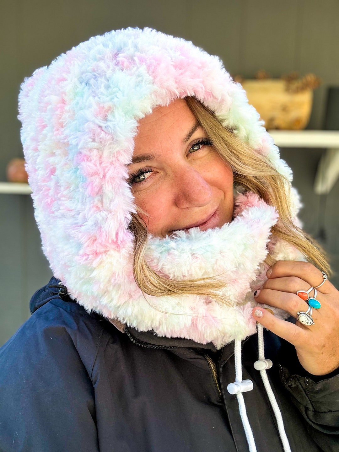 Balaclava Hooded Face Mask Snowboard Face Covering Hooded Etsy