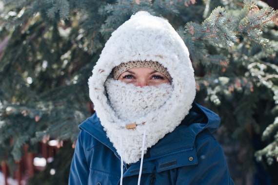 Custom Balaclava Ski Hood: Faux Fur Lined Snowboard Face Mask - Etsy